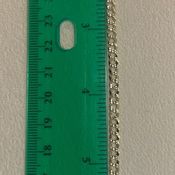 Curb link bracelet 14k solid gold perfect - Picture 9 of 16